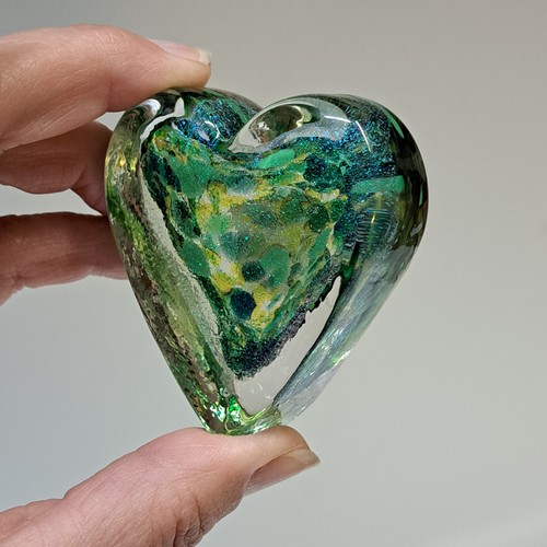 DB-1005 Paperweight Green Heart $52 at Hunter Wolff Gallery